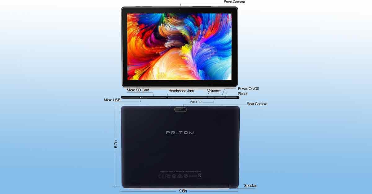 PRITOM Tablet M10 Android13 | 2 GB RAM, 64GB Android | Quad-Core Processor | IPS HD Display