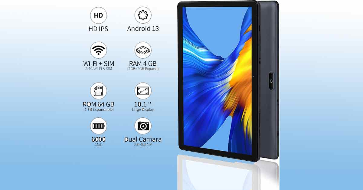 PRITOM Tablet M10 Android13 | 2 GB RAM, 64GB Android | Quad-Core Processor | IPS HD Display